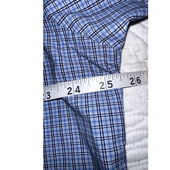 Ralph Lauren Mens XL Button Down Shirt Blue White Gingham Check Long Sleeve - Picture 8 of 9